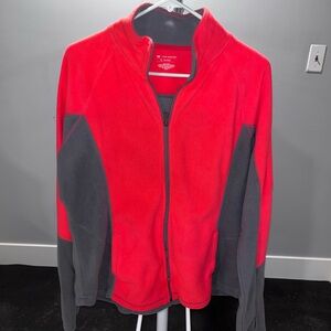 Tek Gear Red and Gray Fleece Jacket